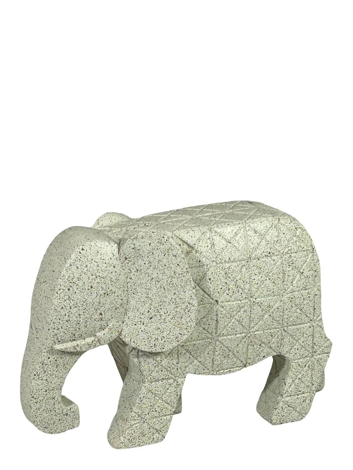 Escultura Decorativa Elefante Geometrico Bajo
