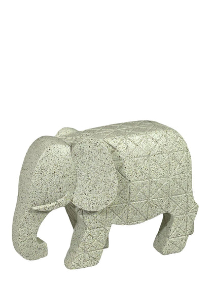Escultura Decorativa Elefante Geometrico Bajo