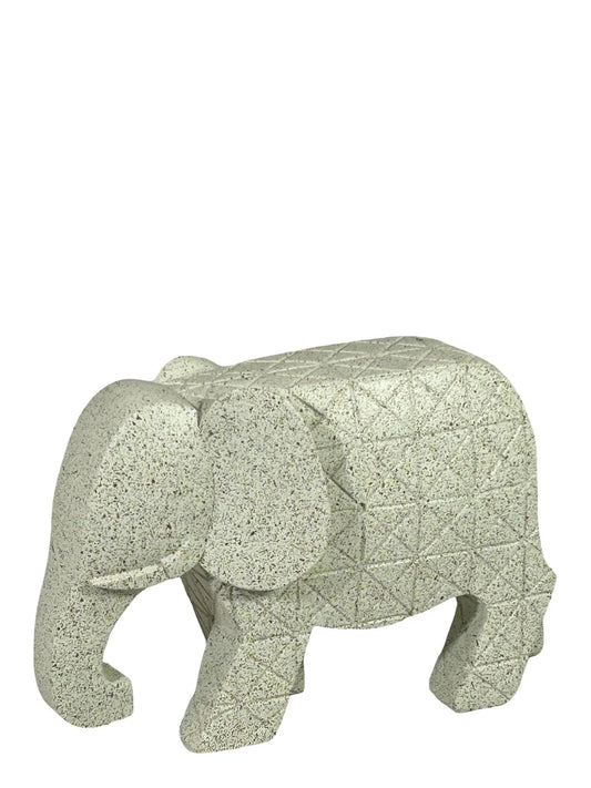 Escultura Decorativa Elefante Geometrico Bajo