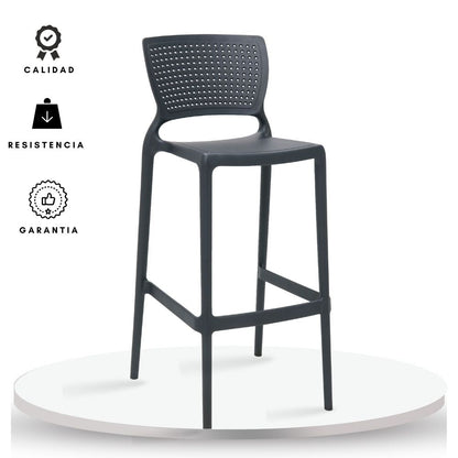 Silla de Barra Alice Negro