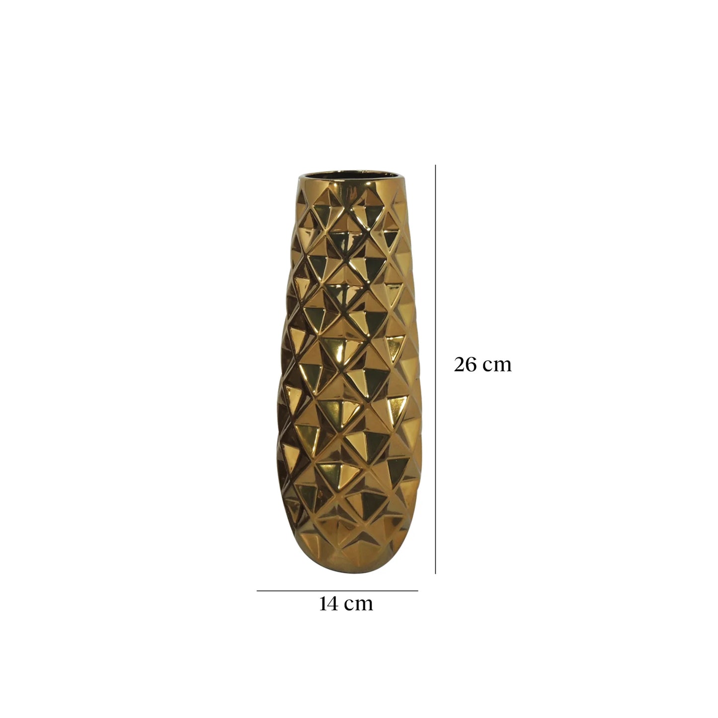 Florero Decorativo Oro Origami