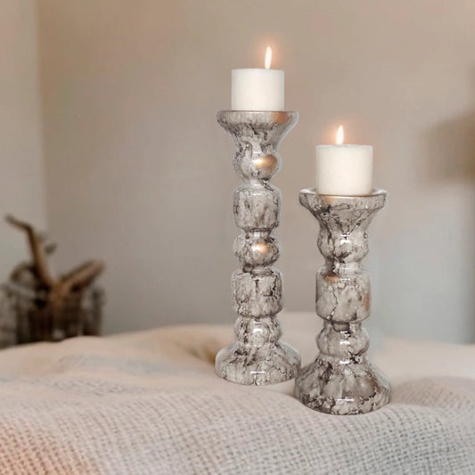 Candelabro Gris Emperador Grande