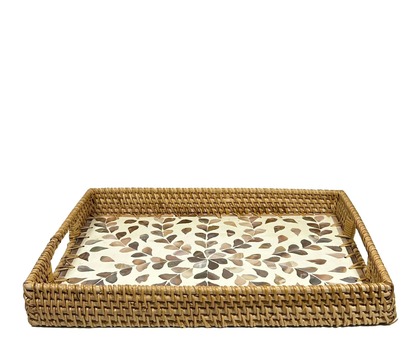 Bandeja Rectangular Rattan Nacar