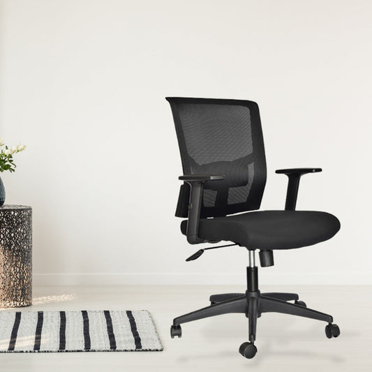 Silla De Oficina Italiana Cabeo Negro