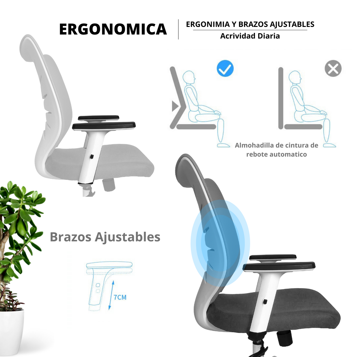 Silla De Oficina Averin Gris