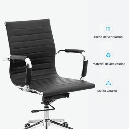 Silla De Oficina Alta Espalda Media Negro