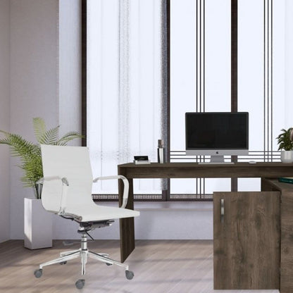 Silla De Oficina Alta Espalda Media Blanco
