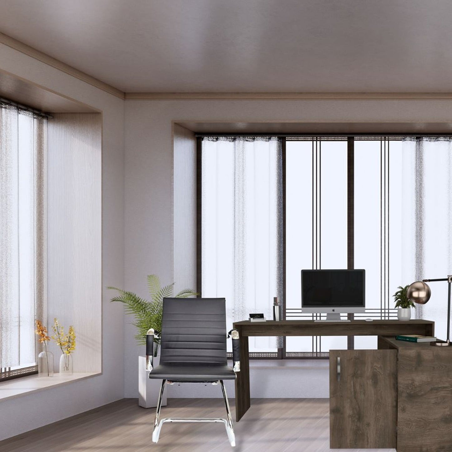 Silla De Oficina Alta Interlocutora Negro