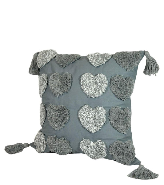 Cojin Decorativo Boho Gris Pepas