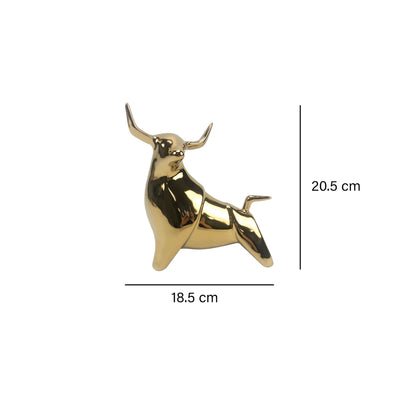 Escultura Decorativa Toro Oro Gold