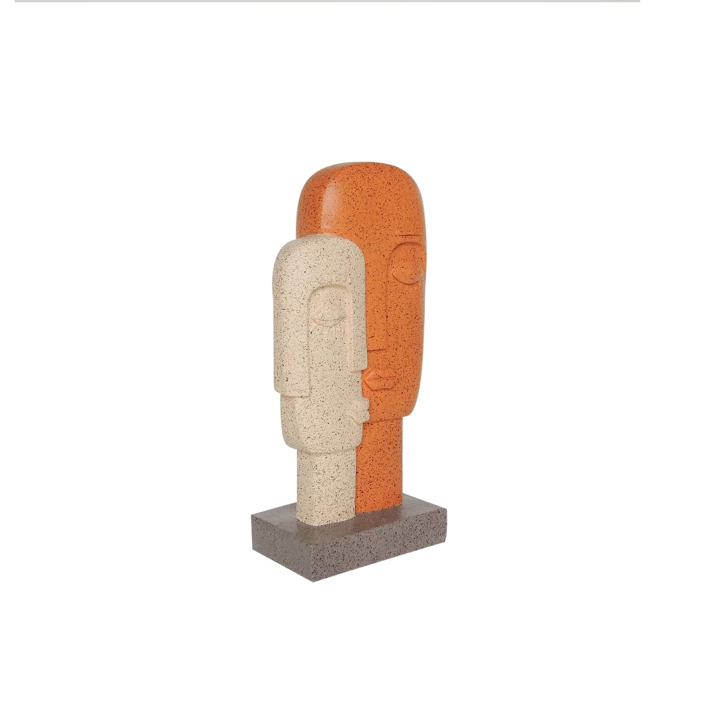 Escultura Decorativa Cara Multicolor Etiopia