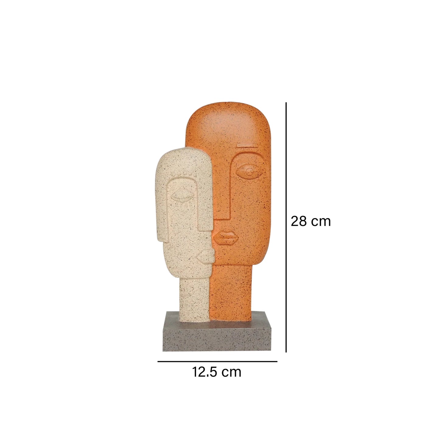Escultura Decorativa Cara Multicolor Etiopia