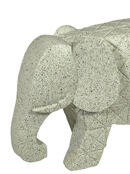 Escultura Decorativa Elefante Geometrico Bajo