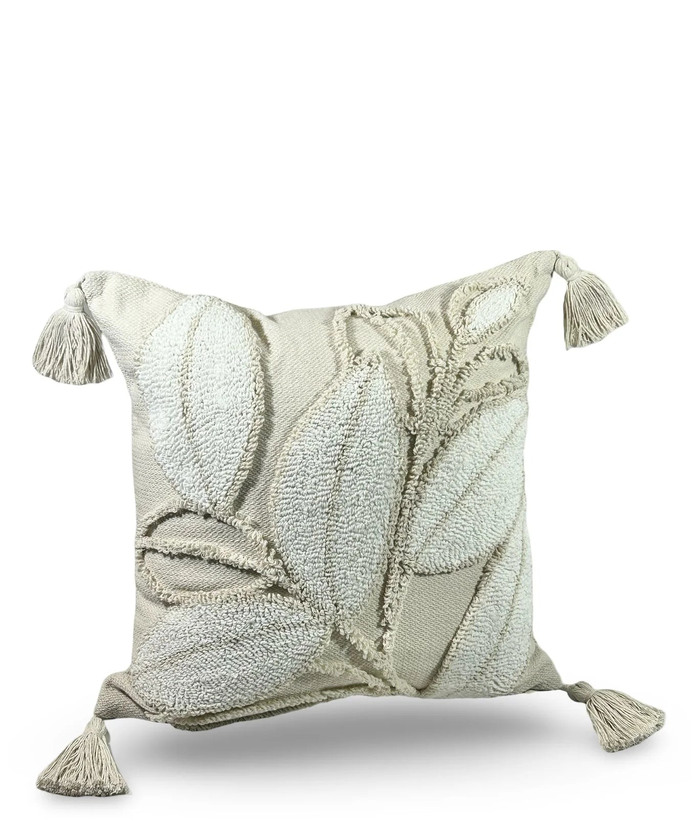 Cojin Decorativo Hojas Bordado