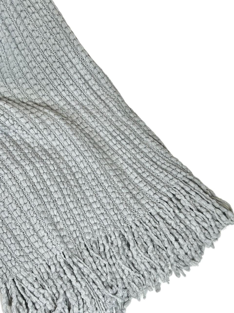 Manta Decorativa Throw Gris Española