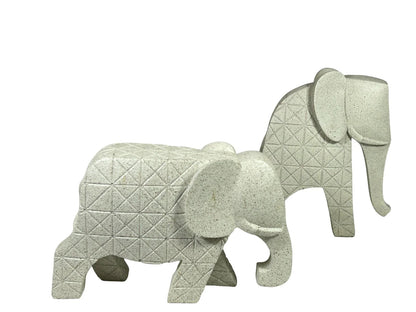 Escultura Decorativa Elefante Geometrico Bajo
