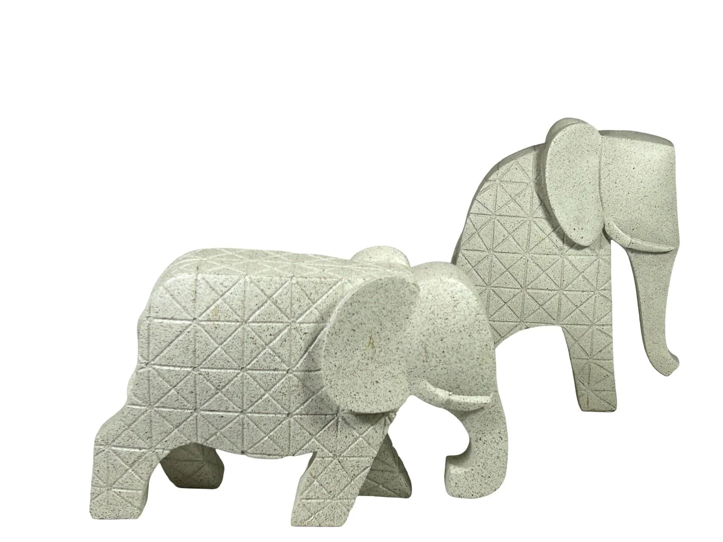 Escultura Decorativa Elefante Geometrico Alto