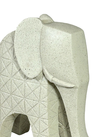Escultura Decorativa Elefante Geometrico Alto
