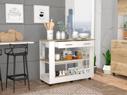 Barra de Cocina Ferrani Blanco Nevado y Duna D