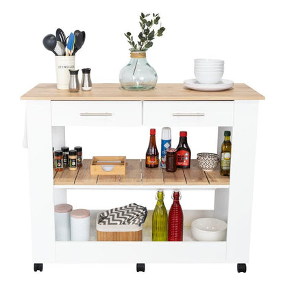 Barra de Cocina Ferrani Blanco Nevado y Duna D