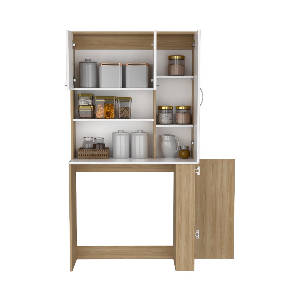 Alacena Multiusos Luciana Fresno y Blanco