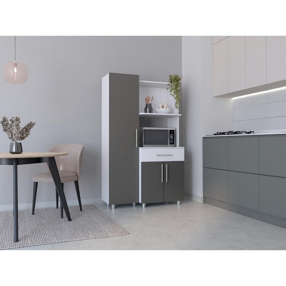 Alacena Ravelli Blanco y Gris