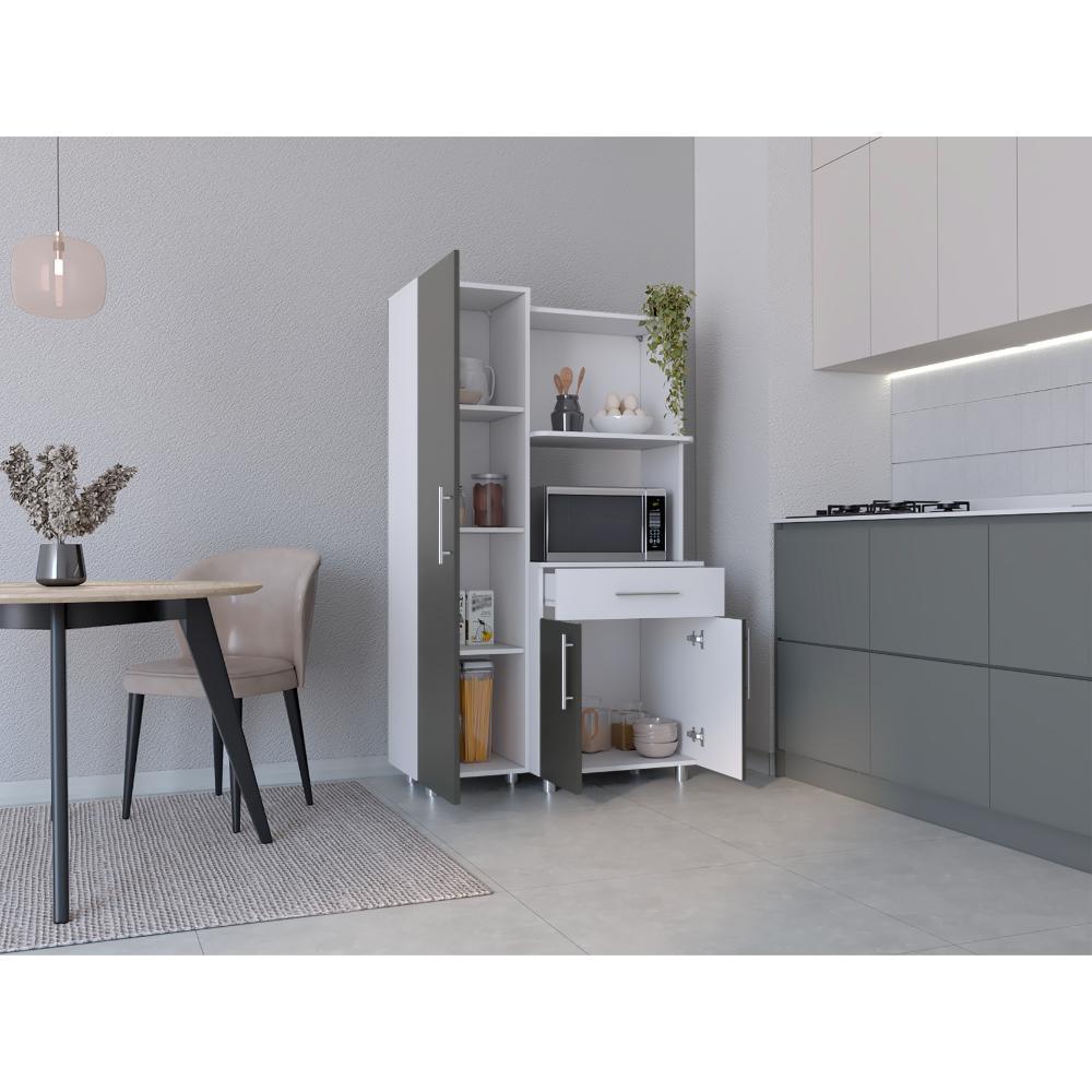 Alacena Ravelli Blanco y Gris