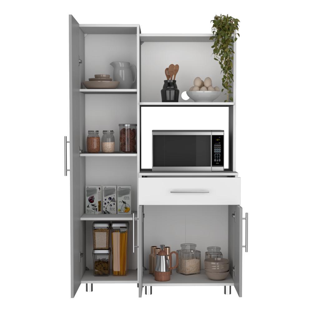 Alacena Ravelli Blanco y Gris