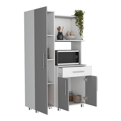 Alacena Ravelli Blanco y Gris