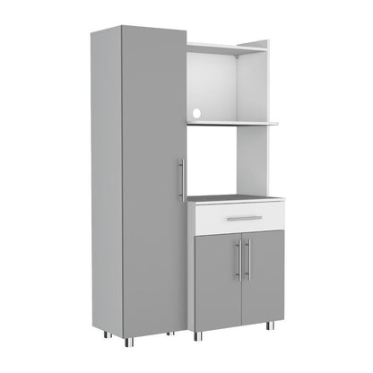 Alacena Ravelli Blanco y Gris