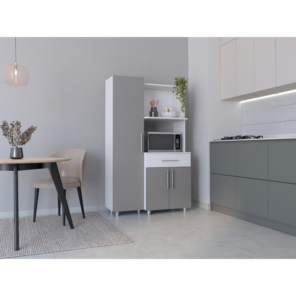 Alacena Ravelli Blanco y Gris