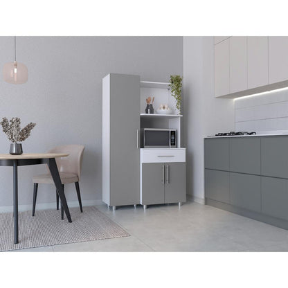 Alacena Ravelli Blanco y Gris