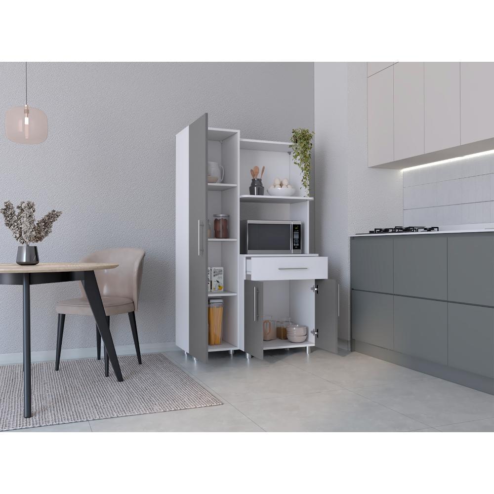 Alacena Ravelli Blanco y Gris