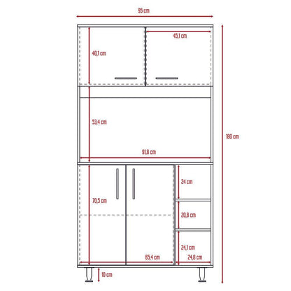 Alacena Vivani Gris y Blanco