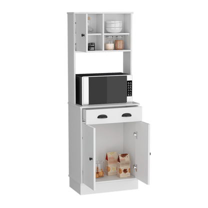 Alacena Almena, Blanco Duqueza, con puertas y gran capacidad de almacenaje ZF - VIRTUAL MUEBLES