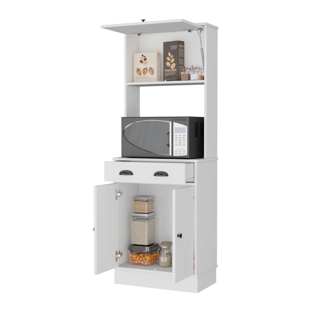 Alacena Tampa, Blanco, con multiples espacios de almacenamiento