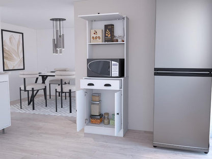 Alacena Tampa, Blanco, con multiples espacios de almacenamiento