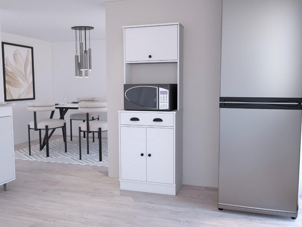 Alacena Tampa, Blanco, con multiples espacios de almacenamiento