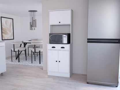 Alacena Tampa, Blanco, con multiples espacios de almacenamiento