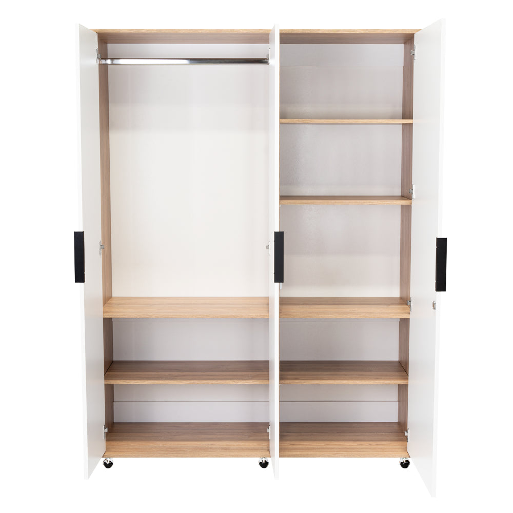 Closet Treviso con Espejo Miel y Blanco