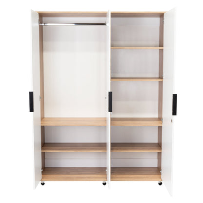 Closet Treviso con Espejo Miel y Blanco
