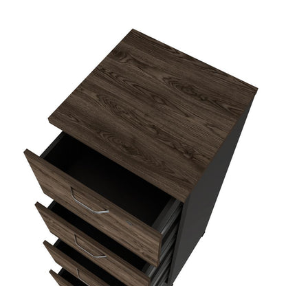 Archivador Bellanti Office 4 Cajones Alto  Wengue Coñac