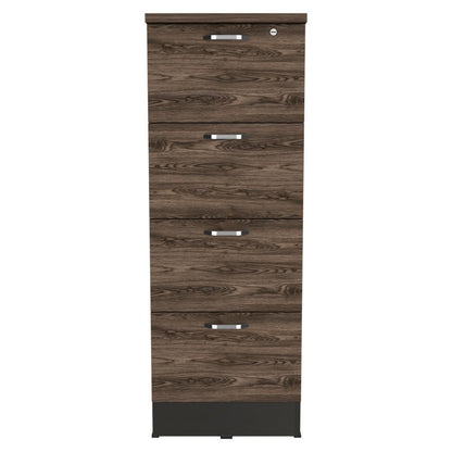 Archivador Bellanti Office 4 Cajones Alto  Wengue Coñac