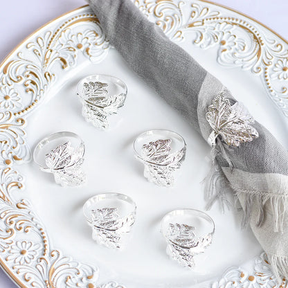 Anillo Servilleta x6 Plateado