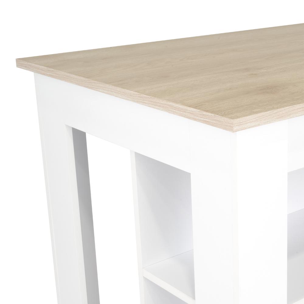 Barra de Cocina Ferrani Ceniza  y Blanco