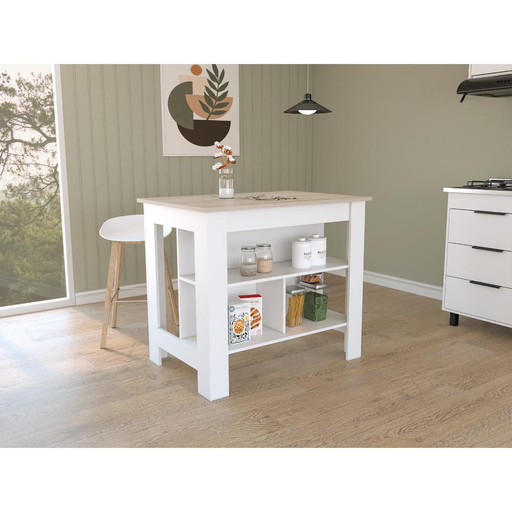 Barra de Cocina Ferrani Ceniza  y Blanco