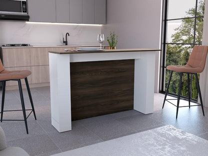 Barra de Cocina Standar Blanco y Nogal