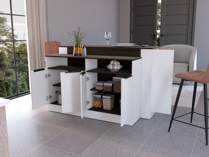 Barra de Cocina Standar Blanco y Nogal