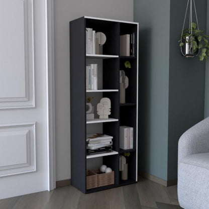 Biblioteca Rook, Wengue y Blanco, con multiples entrepaños