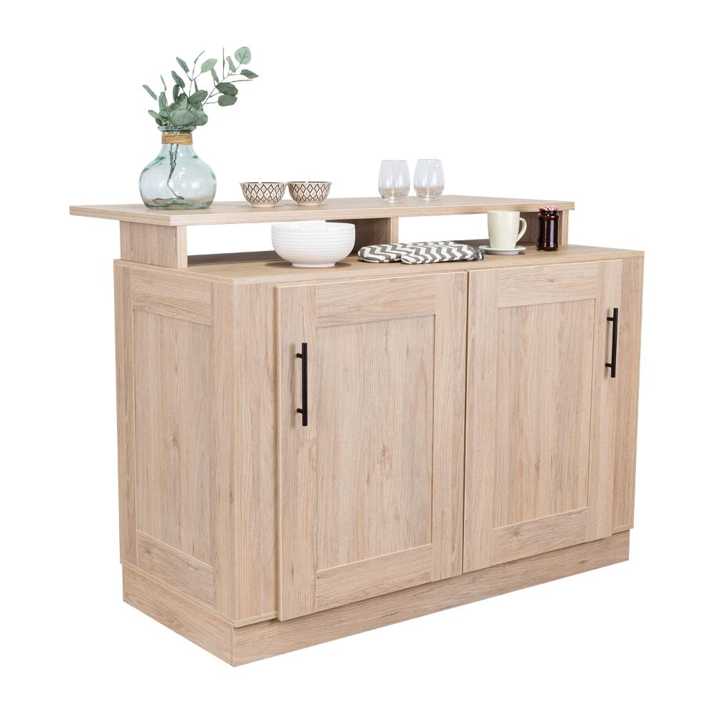 Barra de Cocina Solna Rovere y Blanco